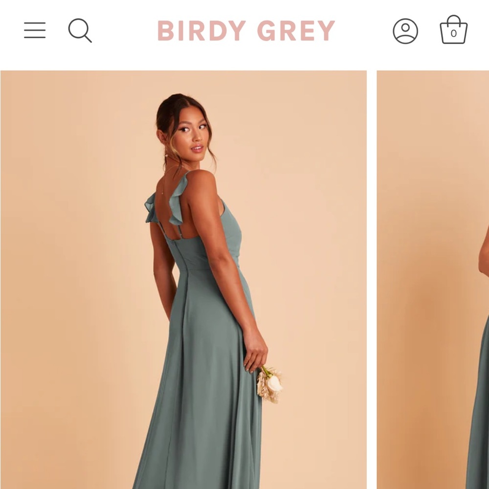 Birdy grey dress in the color Sea Glass. Worn once and dry cleaned!